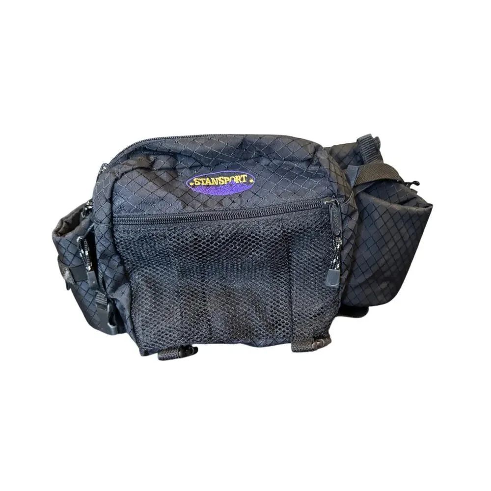 Stansport Black Waist Pack Hiking Fanny Pack Utility Belt Bag Adjustable